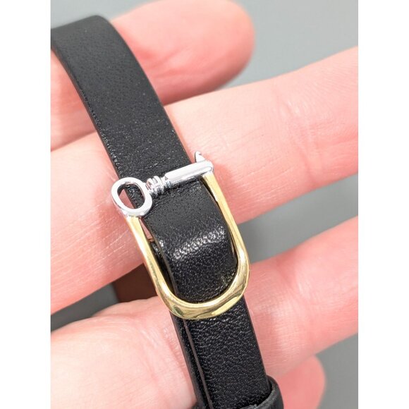 Keep Collective Reversible Black Brown Leather Bracelet For Charms Classic 7" - Picture 3 of 5